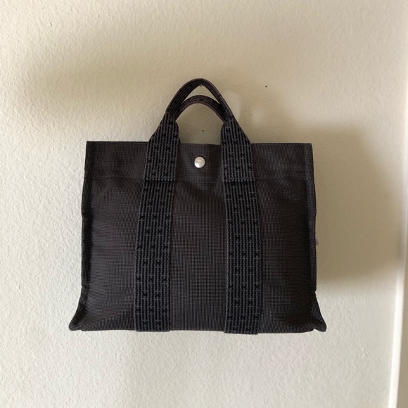 HERMÈS CANVAS TOTE HAND BAG - Picture 2 of 12